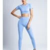 SKNZ Sky Blue Seamless Leggings -Gemischtwarenladen Für Damenmode b231560AS2865L SkyBlue 1