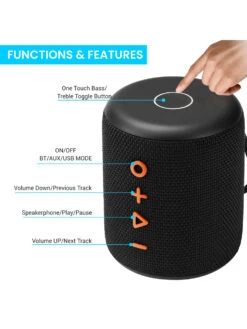 Portronics Sounddrum Plus A 15W Portable Bluetooth 5.0 Speaker With Boosted Bass 5-6 Hrs Playtime -Gemischtwarenladen Für Damenmode b238ea4POR 1040 4