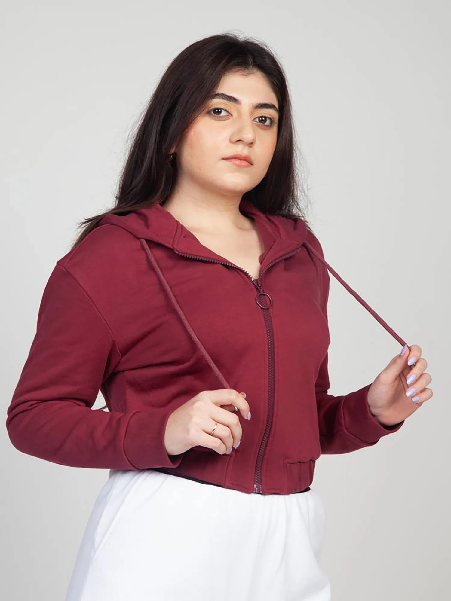 Cava Athleisure Vivir Garnet Maroon Cropped Jacket 3 Cava Athleisure Vivir Garnet Maroon Cropped Jacket