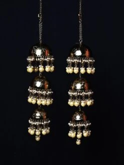 AG'S Shweta Pearl Work Gold Plated Kalire