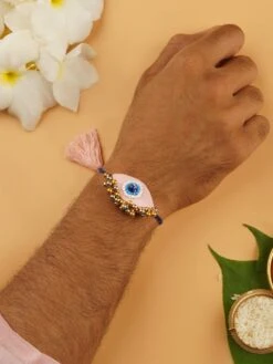 Teejh Amnita Pink Evil Eye Rakhi