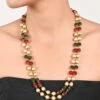 Ratnavali Jewels Dual Layer Multi-Colour Real Red Green Golden Pearl Beads Necklace 2 Ratnavali Jewels Dual Layer Multi-Colour Real Red Green Golden Pearl Beads Necklace -Gemischtwarenladen Für Damenmode b414c58RGM 8MM 1