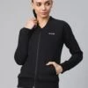 Alcis Women Black Solid Lightweight Sporty Jacket 2 Alcis Women Black Solid Lightweight Sporty Jacket -Gemischtwarenladen Für Damenmode b9452fbWAA20E953100 1