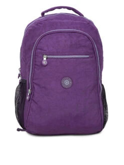 Bahama CRINKLE Purple Color Nylon Material Soft Medium Size Backpack - FH-2067013007