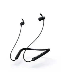 Ambrane BassBand Pro Neckband Wireless With Mic Headphones (Black)