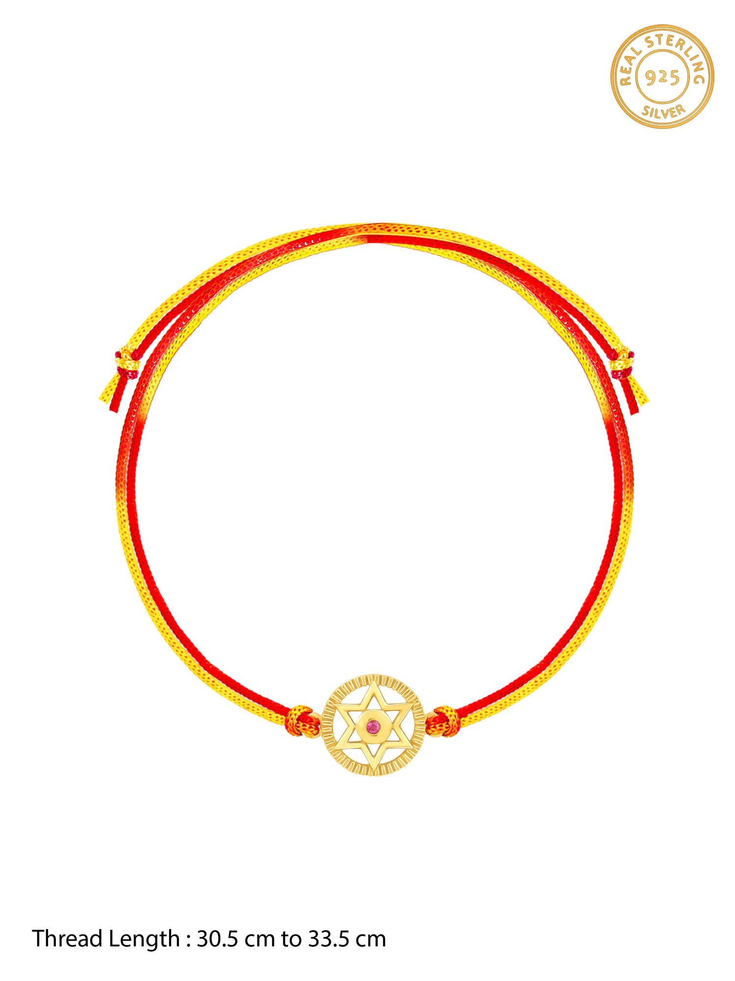 GIVA Sterling Silver Golden Star Rakhi 7 GIVA Sterling Silver Golden Star Rakhi – Bild 5