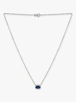 March By FableStreet Minimal Blue Zircon Sterling Silver Necklace -Gemischtwarenladen Für Damenmode bbfadb5NK FABLE00003496 3