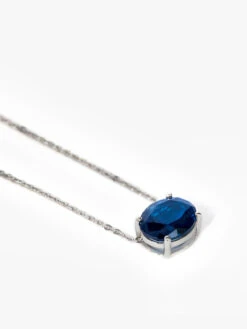 March By FableStreet Minimal Blue Zircon Sterling Silver Necklace -Gemischtwarenladen Für Damenmode bbfadb5NK FABLE00003496 5