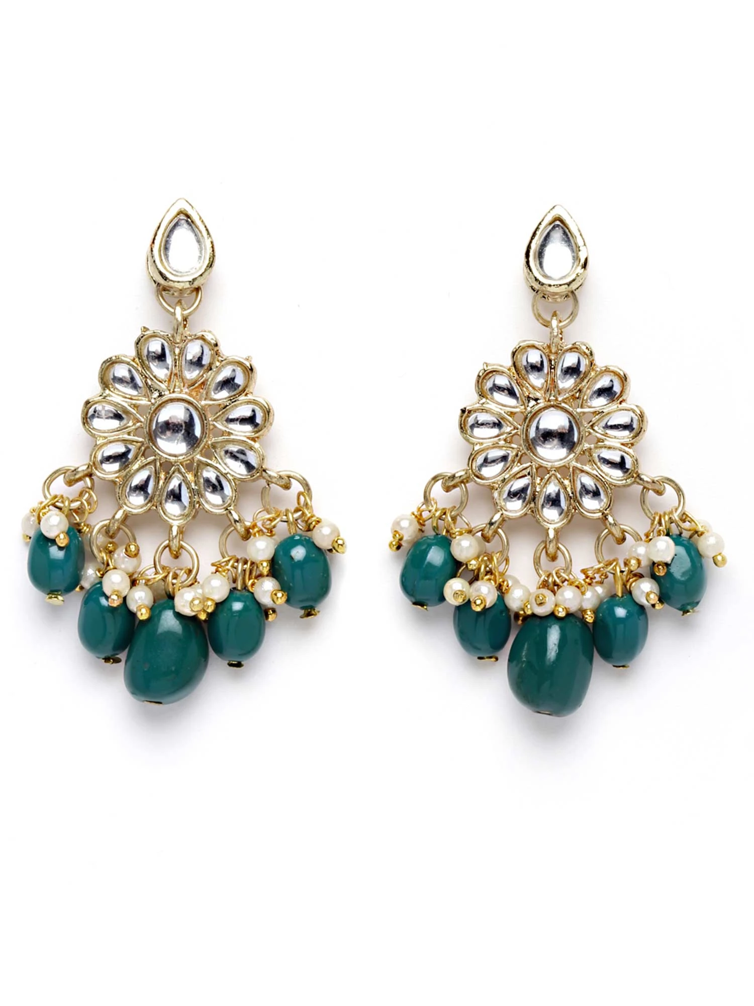 Karatcart Gold Plated Green Tumble Choker Necklace (Set Of 3) 9 Karatcart Gold Plated Green Tumble Choker Necklace (Set Of 3) – Bild 7