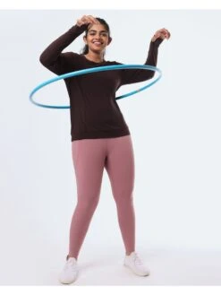 Blissclub Women Brown The Breezy Thumbhole Top Full Sleeves With Thumbhole -Gemischtwarenladen Für Damenmode befd281187 5