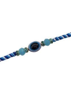 Digital Dress Room Designer Evil Eye Rakhi Blue Crystal Beads Thread (Pack Of 4) -Gemischtwarenladen Für Damenmode bf3cd0313RAK 290 4 6