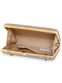 Accessorize London Women's Faux Leather Gold Lurex Clutch -Gemischtwarenladen Für Damenmode c060729MA 59002881001 3