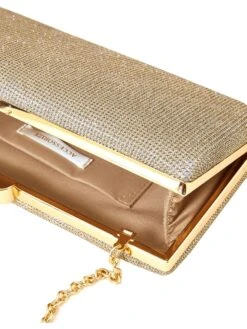 Accessorize London Women's Faux Leather Gold Lurex Clutch -Gemischtwarenladen Für Damenmode c060729MA 59002881001 4