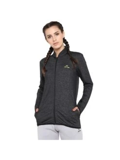 Alcis Women Black Solid Jacket