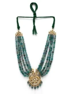 Dugran By Dugristyle Green And Gold Haar Necklace With Kundan & Pearls 8 Dugran By Dugristyle Green And Gold Haar Necklace With Kundan & Pearls -Gemischtwarenladen Für Damenmode c39f031DGNH22059 3