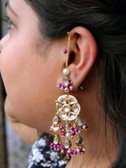 BeAbhika Purple Bliss Kanauti Earrings