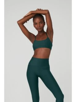 Alo Airlift Intrigue Bra Midnight Green