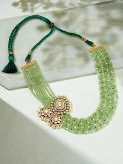 Joules By Radhika Layered Green Necklace