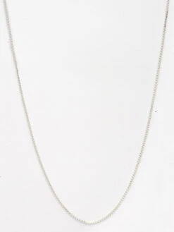 CLARA Anti-Tarnish 92.5 Sterling Silver Box Chain Necklace In 18 Inches For Women & Girls -Gemischtwarenladen Für Damenmode cschainf3 18 4 c560b180