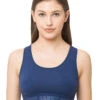 Candyskin Women's High Impact Cotton Padded Wirefree Sports Bra - Navy Blue -Gemischtwarenladen Für Damenmode cssportb01navyblue 1 3a52475a