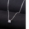 CLARA Sterling Silver Rhodium Plated Square Pendant Necklace With Chain Gift For Women And Girls -Gemischtwarenladen Für Damenmode cswzmp78 sch 1 9857a1e1