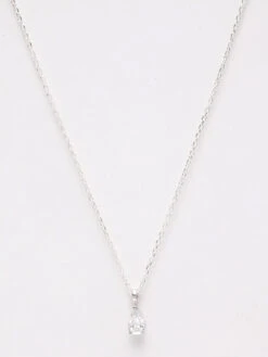 CLARA Sterling Silver Rhodium Plated Pear Pendant Necklace With Chain Gift For Women And Girls -Gemischtwarenladen Für Damenmode cswzmp79 sch 3 1fd61e66