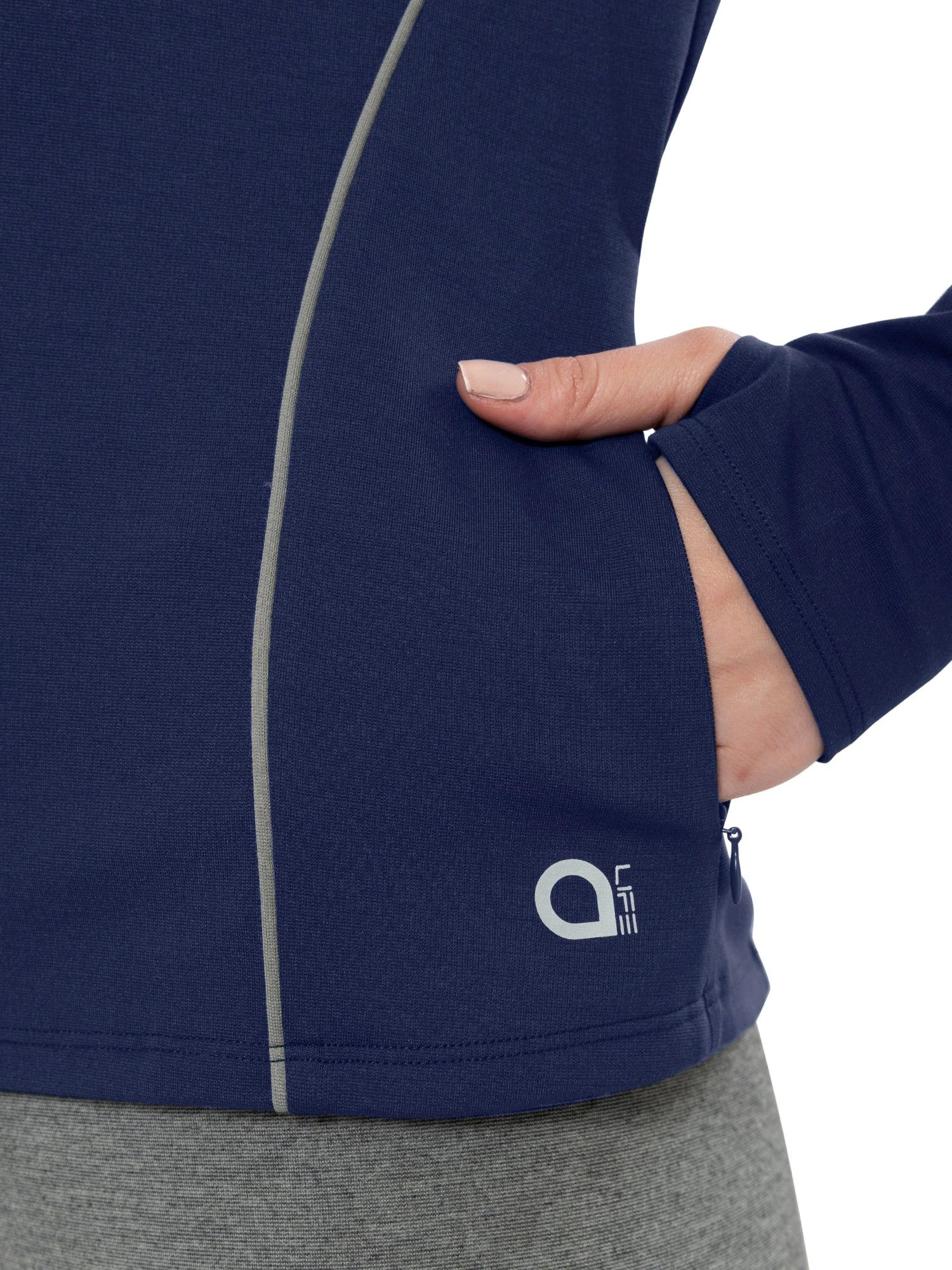 Amante Blue Full Sleeve Flaunt Hoodie Jacket 6 Amante Blue Full Sleeve Flaunt Hoodie Jacket – Bild 4