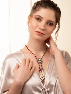 Joules By Radhika Multi Color Long Necklace