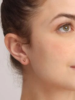 Palmonas 18k Rose Gold Plated Plain Ball Stud Earrings For Women -Gemischtwarenladen Für Damenmode d4fde15ER096 6 RG 2