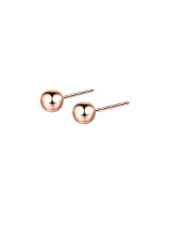 Palmonas 18k Rose Gold Plated Plain Ball Stud Earrings For Women -Gemischtwarenladen Für Damenmode d4fde15ER096 6 RG 3