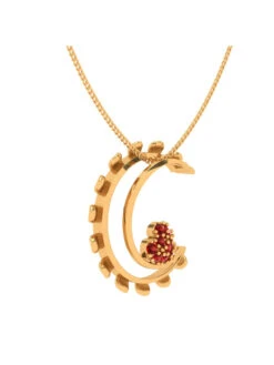 PC CHANDRA JEWELLERS 22KT(916) BIS Hallmark Semi Lunar Gold Pendant For Any Occasion -Gemischtwarenladen Für Damenmode d83ca4d22KDIJVTR628 6