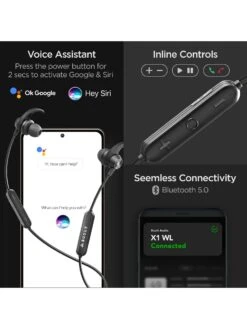 Boult Audio Black ProBass X1-WL Neckband In-Ear Wireless Earphones With Latest Bluetooth 5.0 -Gemischtwarenladen Für Damenmode d9f9a21NK NYFBLTA000032 3