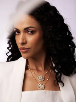 Joules By Radhika Classic Pearl & Kundan Dainty Necklace