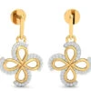 KuberBox 14K Florolla Drop Earrings For Women And Girls