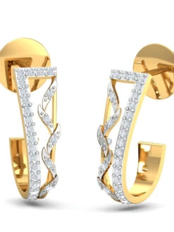 KuberBox 14K Xaviera Hoop Earrings For Women And Girls