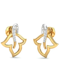 KuberBox 14K Cassia Stud Earrings For Women And Girls