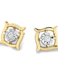 KuberBox 14K Solitaire Illusion Earrings For Women And Girls -Gemischtwarenladen Für Damenmode e2555 14k 3 29d7ada5