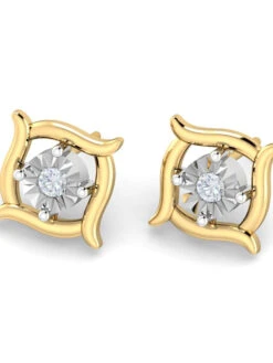 KuberBox 14K Solitaire Illusion Earrings For Women And Girls -Gemischtwarenladen Für Damenmode e2555 14k 4 0e68caab