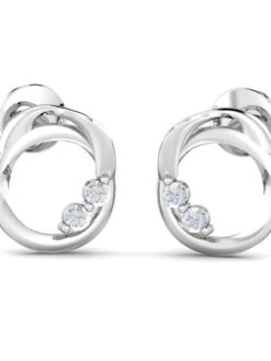 KuberBox 14K Anat Round Stud Earrings For Women And Girls