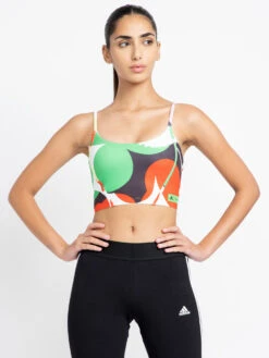 Adidas Mmk Yoga Bra Printed Orange Training Bra