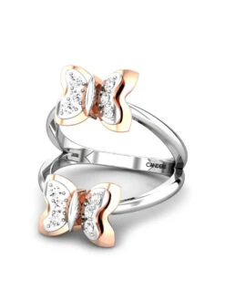 Candere By Kalyan Jewellers 18k Bis Hallmark White Gold And Diamond Butterfly Ring -Gemischtwarenladen Für Damenmode e3a94f4NYKD CANDE00005373 3