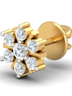 KuberBox 18K Agni Stud Earrings For Women And Girls -Gemischtwarenladen Für Damenmode e42009 18k 4 3bc010c4