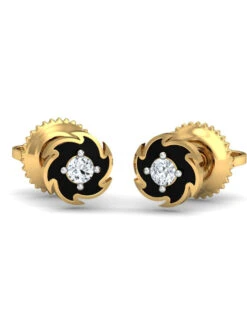 KuberBox 14K Spinning Disc Earrings For Women And Girls