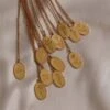 Inaya Accessories 18KT Gold Plated Birthday Month Flower Necklaces - November
