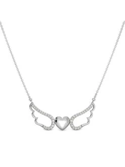 Candere By Kalyan Jewellers 18K BIS Hallmark White Gold And I2GH Diamond Necklaces