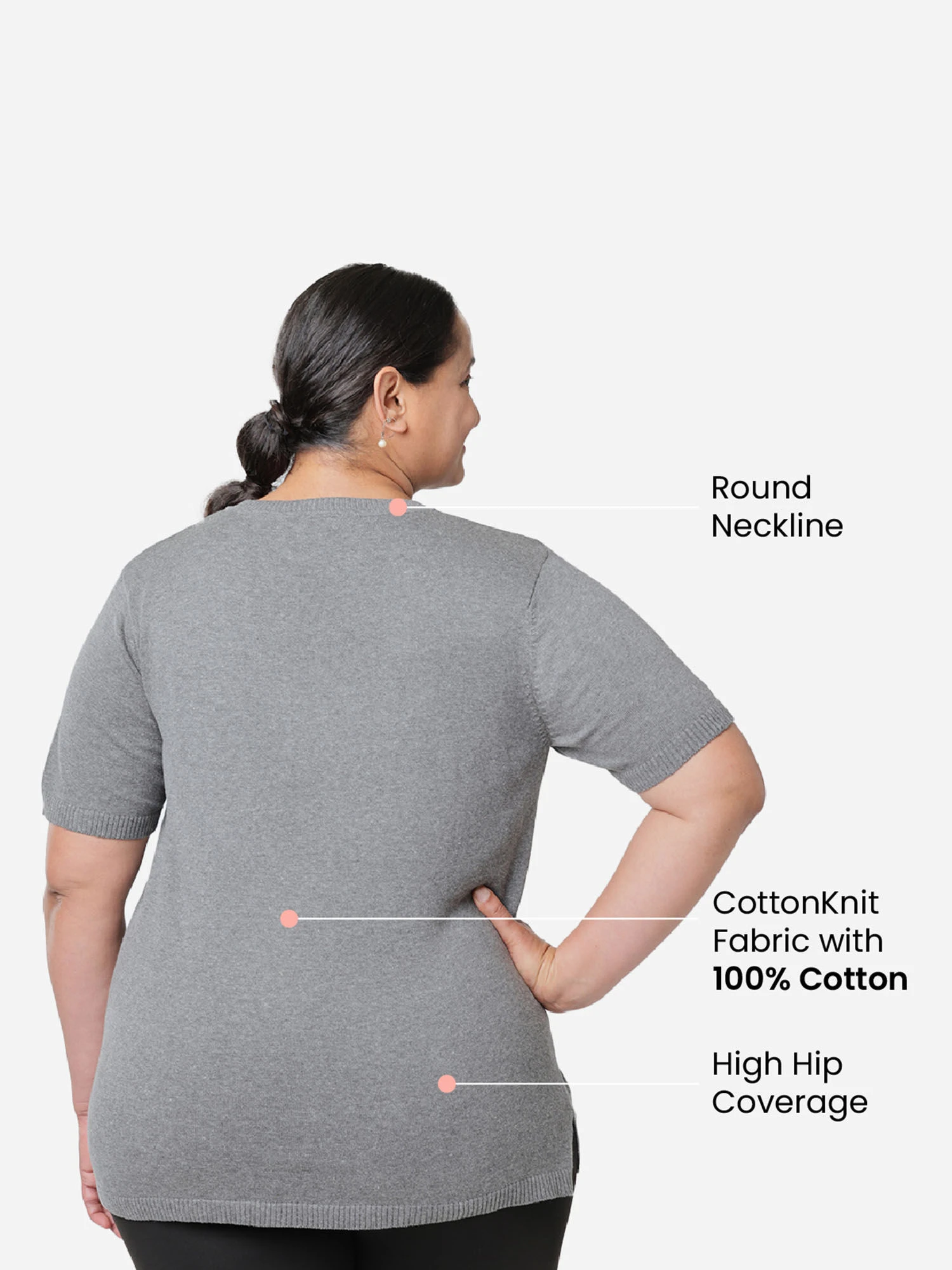 Blissclub Women Ash At Ease Cotton Knit Top With Side Slit 5 Blissclub Women Ash At Ease Cotton Knit Top With Side Slit – Bild 3