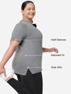 Blissclub Women Ash At Ease Cotton Knit Top With Side Slit 12 Blissclub Women Ash At Ease Cotton Knit Top With Side Slit -Gemischtwarenladen Für Damenmode e9b912aBCFPL 118 3