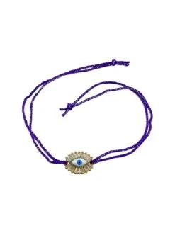 Digital Dress Room American Diamond Evil Eye Rakhi Purple Thread Rakhi -Gemischtwarenladen Für Damenmode ea8cd0313RAK 387 1 5