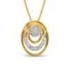 Candere By Kalyan Jewellers 14K BIS Hallmark & Cubic Zirconia Myra Oval Pendant For Women