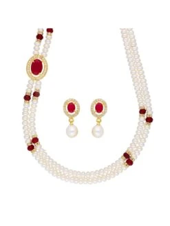 Sri Jagdamba Pearls Prominent 2 String Necklace Set -Gemischtwarenladen Für Damenmode f540457JPJAN 20 175 3